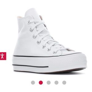 NWT! Platform High-top Converse- White